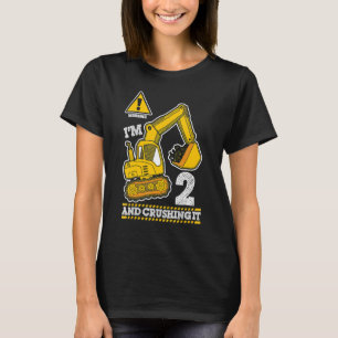 T-shirt Camion de construction 2e anniversaire 2 ans de Di