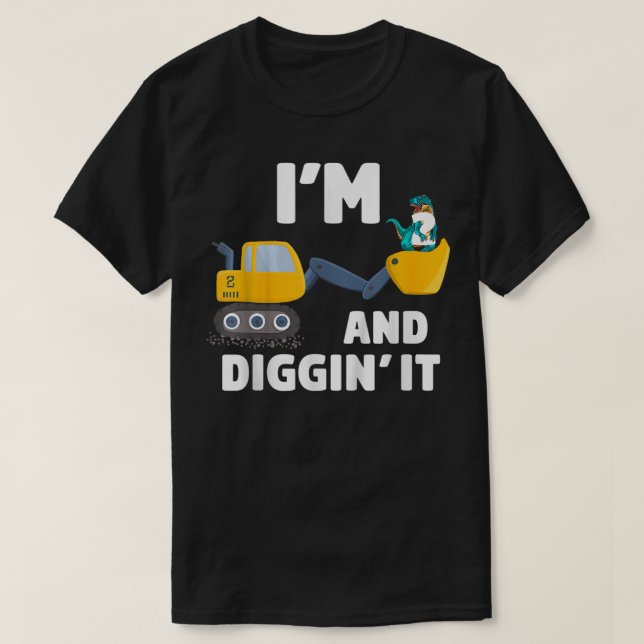 T-shirt Camion de construction 2e anniversaire garçon 2 de (Design devant)