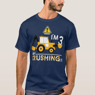 T-shirt Camion de construction 3e anniversaire 3 ans pelle