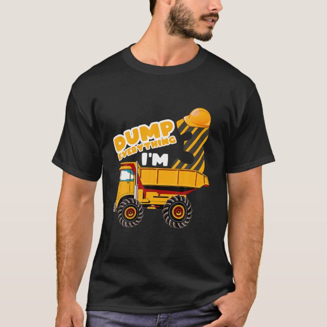 T-shirt Camion de construction 3e anniversaire Boy Builder (Devant)