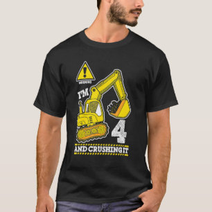 T-shirt Camion de construction 4e anniversaire 4 ans Digge