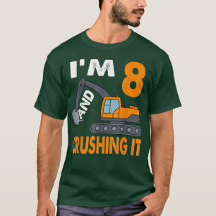 T-shirt Camion de construction 8e anniversaire garçon 8 an
