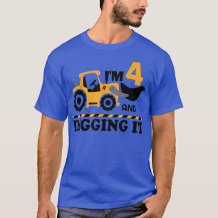 T-shirt Camion de construction C'est mon 4e anniversaire 4