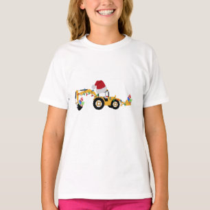 T-shirt Camion de construction de la canot de Noël
