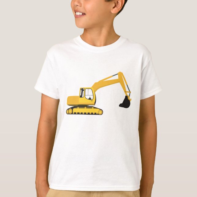 T-shirt Camion de construction de l'excavateur (Devant)