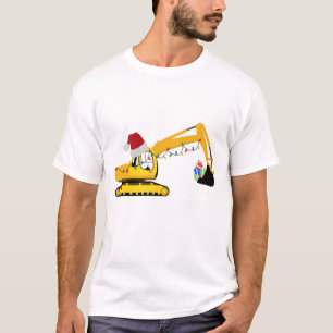 T-shirt Camion de construction de l'excavatrice de Noël