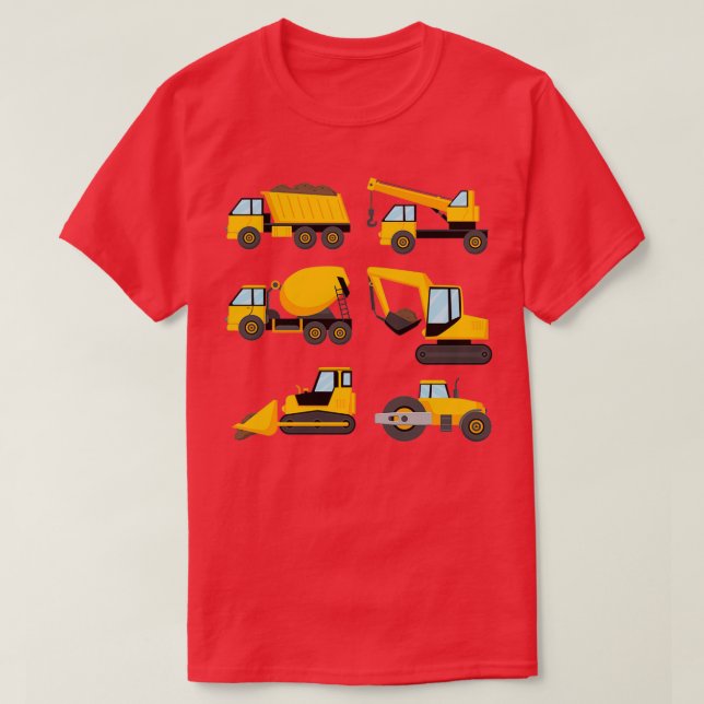 T-shirt Camion de construction Funny 2 (Design devant)