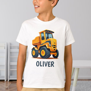 T-shirt Camion de construction moderne mignon personnalisé
