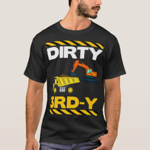 T-shirt Camion de construction pour enfants 3e anniversair