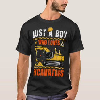 T-shirt Camion de Construction pour Enfants Juste Un Garço