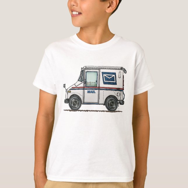 T-shirt Camion de courrier mignon (Devant)