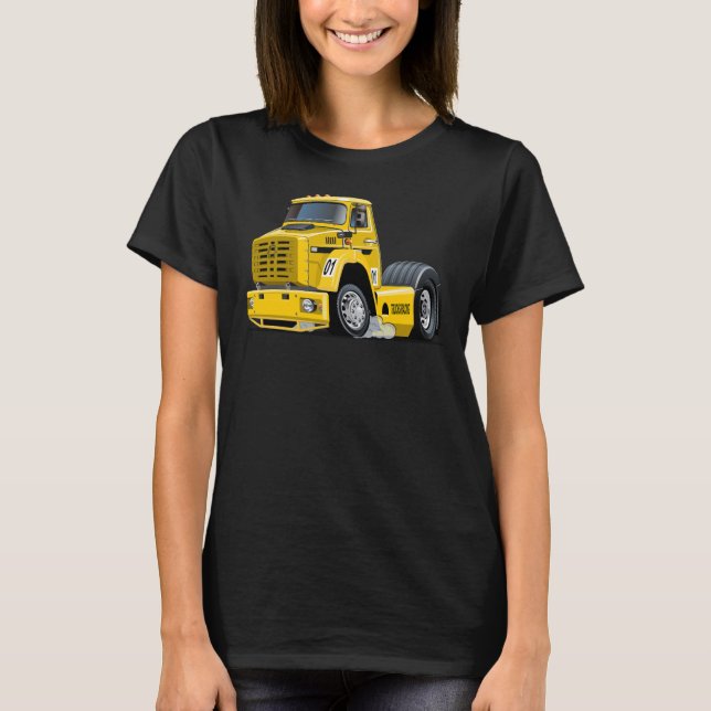 T-shirt camion de course de dessin animé (Devant)