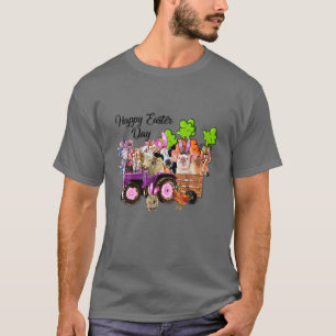 T-shirt Camion de ferme de Pâques Agriculture Vintage Vach