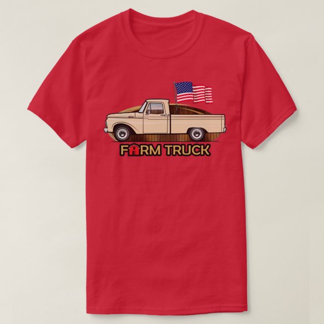 T-shirt Camion de ferme Tan (Design devant)