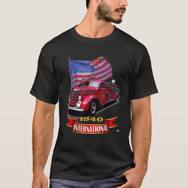T-shirt Camion de feu international Classic1940 avec Old G (Devant)
