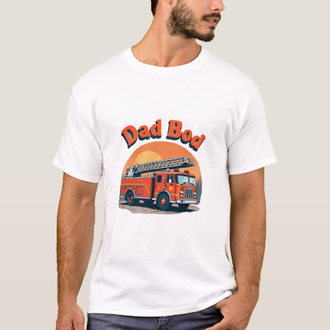 T-shirt camion de feu papa Bod - Drôle (Devant)