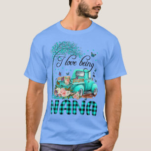 T-shirt Camion de fleurs J'aime être Nana Papillon Art Mam
