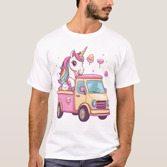 T-shirt Camion de Glace Licorne (1) (Devant)