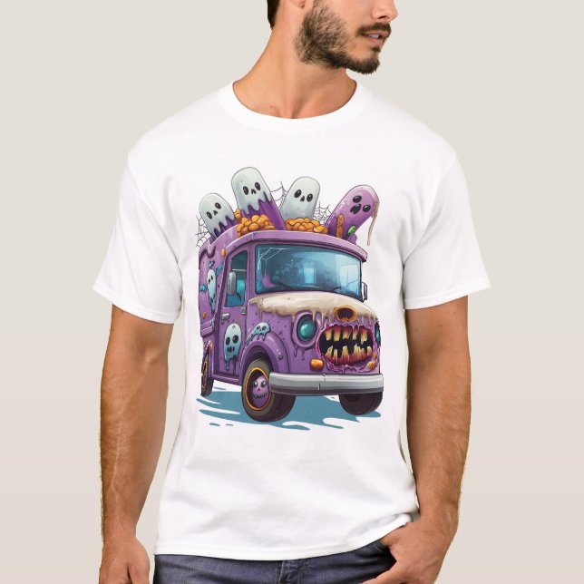 T-shirt Camion de glaces hanté (Devant)