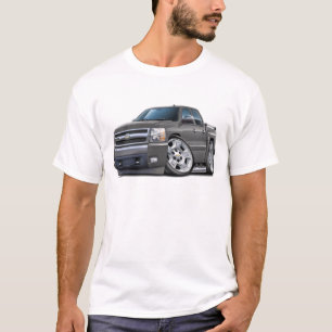 T-shirt Camion de gris de Chevy Silverado Dualcab