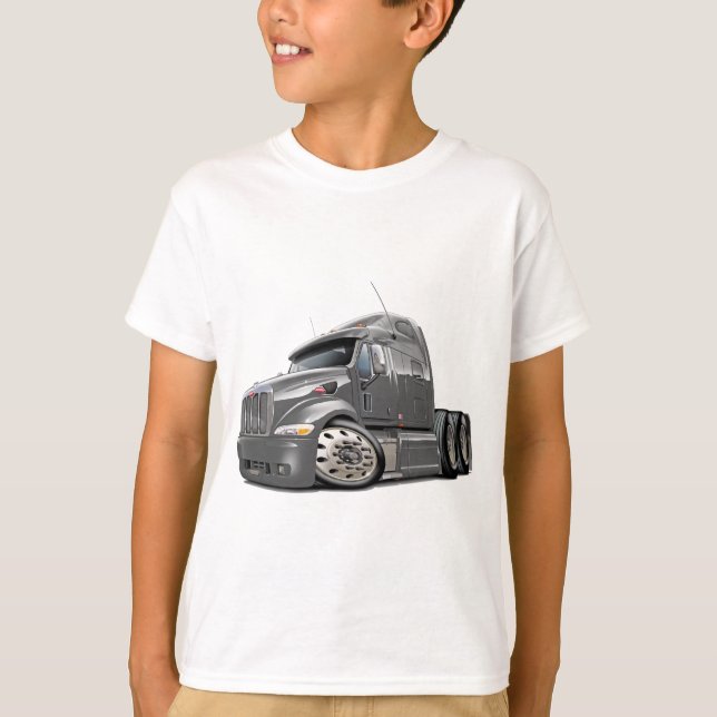 T-shirt Camion de gris de Peterbilt (Devant)