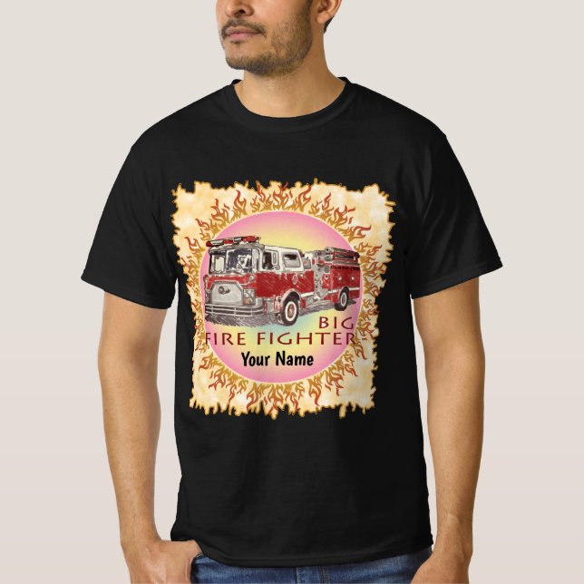 T-shirt Camion de gros pompiers (Devant)