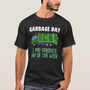 T-shirt Camion de jour de collecte des déchets Enfants Gar