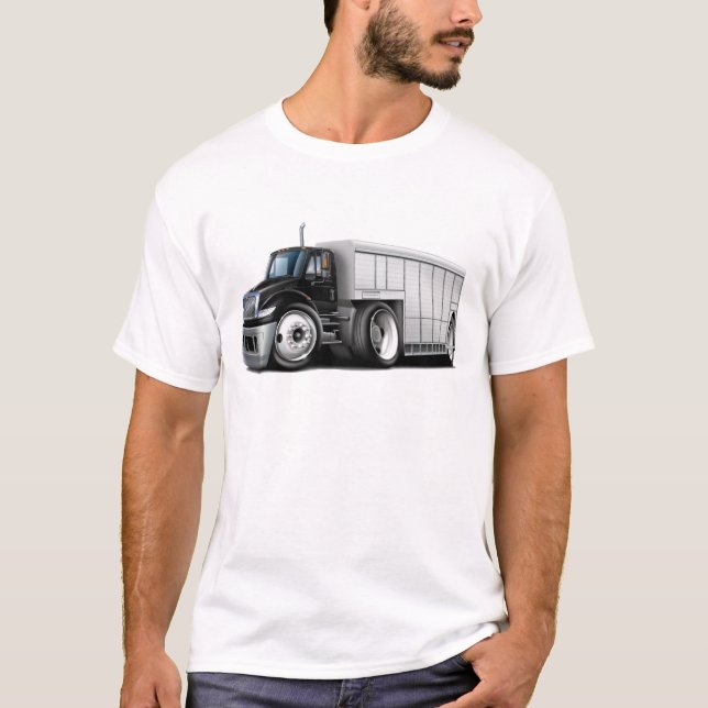 T-shirt Camion de livraison Noir-Blanc international (Devant)