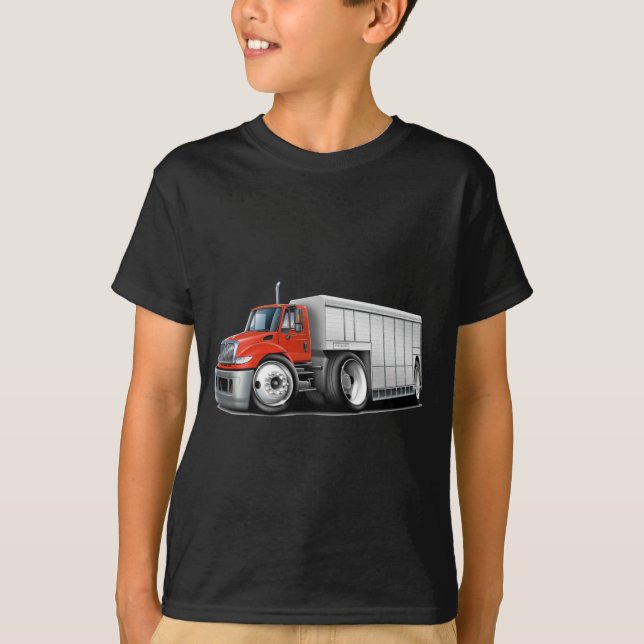 T-shirt Camion de livraison Rouge-Blanc international (Devant)
