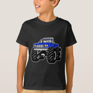 T-SHIRT CAMION DE MONSTRE BLEU