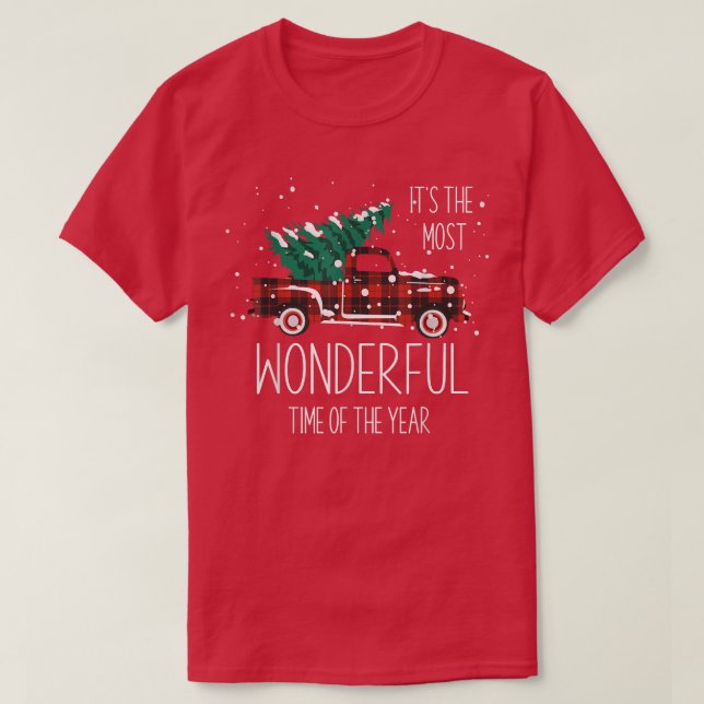 T-shirt Camion de Noël C'est la période la plus merveilleu (Design devant)