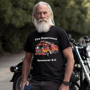 T-shirt Camion de pompier prêt à l'action à l'aube