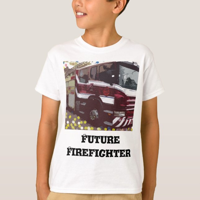 T-shirt Camion de pompiers (Devant)