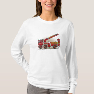 T-shirt Camion de pompiers de crochet et d'échelle