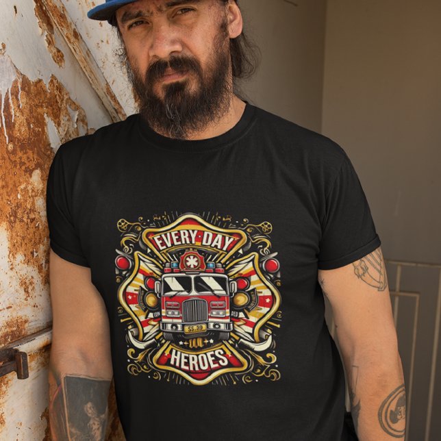 T-shirt Camion de pompiers de héros de tous les jours (Créateur téléchargé)