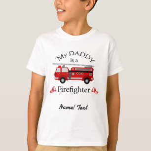 T-shirt Camion de pompiers - mon papa est un
