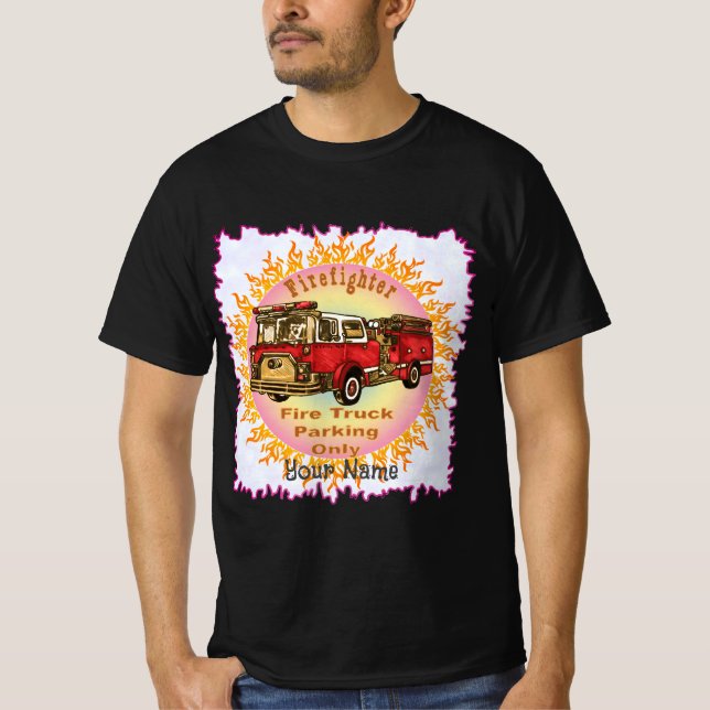 T-shirt Camion de pompiers Parking (Devant)