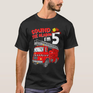 T-shirt Camion de pompiers pour enfants 5 ans pompier 5e a