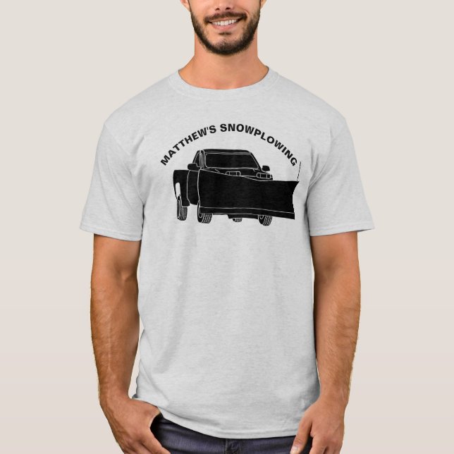 T-shirt Camion de ramassage à neige avec chaudière à neige (Devant)