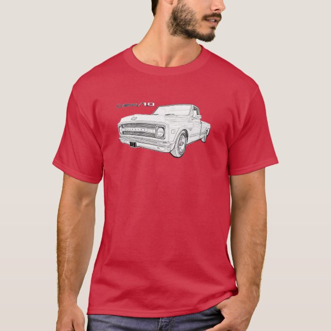 T-shirt Camion de ramassage Chevy C10 1970 (Devant)