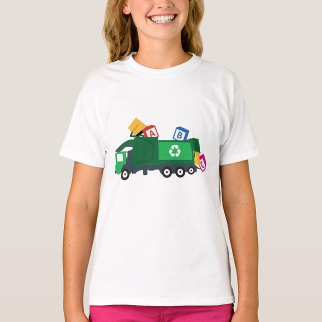 T-shirt Camion de recyclage ABC (Devant)