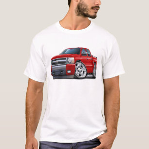 T-shirt Camion de rouge de Chevy Silverado Dualcab