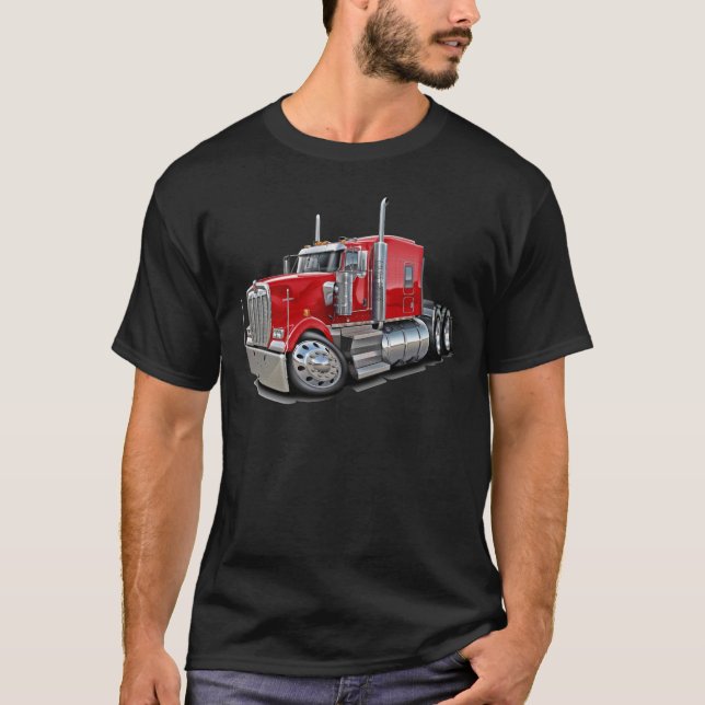T-shirt Camion de rouge de Kenworth w900 (Devant)