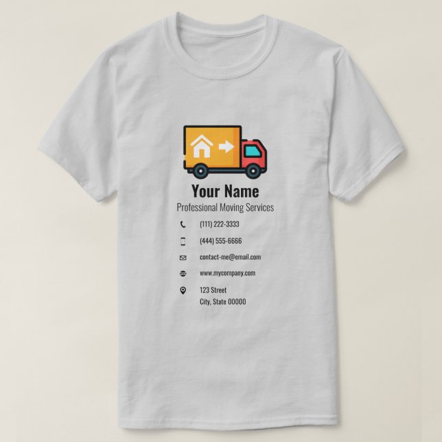 T-shirt Camion de services mobiles personnalisable (Design devant)