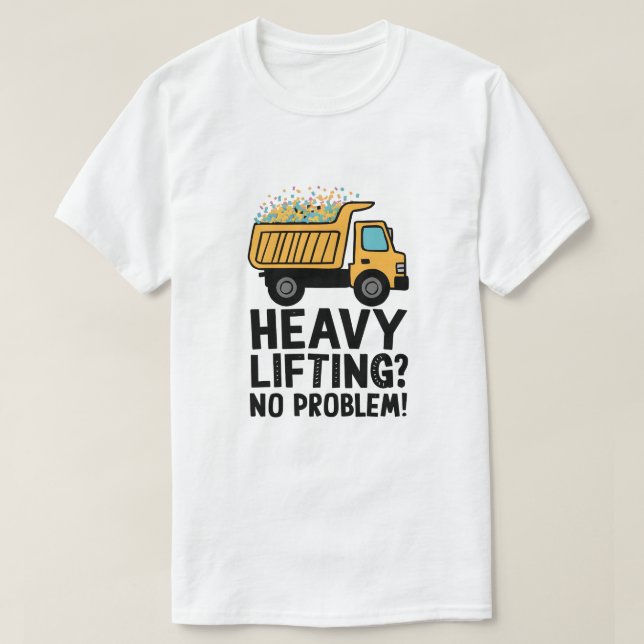 T-shirt Camion de vidange Lourd levage (Design devant)