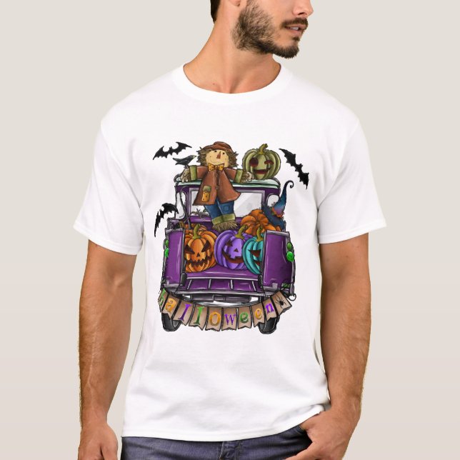 T-shirt Camion d'Halloween (Devant)