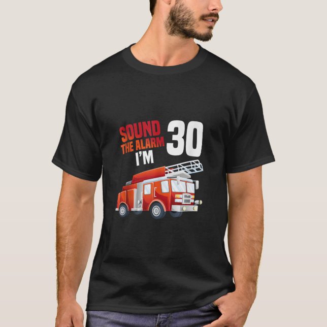 T-shirt Camion d'incendie 30e anniversaire pompier thème 3 (Devant)