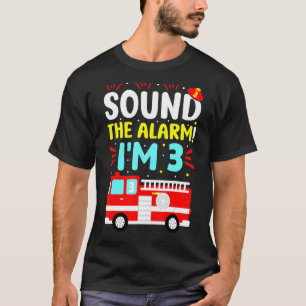 T-shirt Camion d'incendie 3 ans pompier 3e anniversaire ga