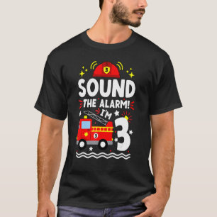 T-shirt Camion d'incendie 3e anniversaire garçon bébé pomp