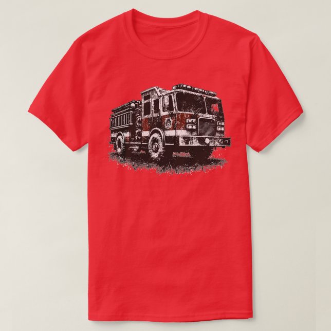 T-shirt Camion d'incendie 4 (Design devant)